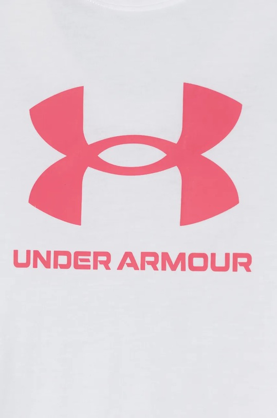 Fete Under Armour tricou copii BIG LOGO SS 1389756 alb