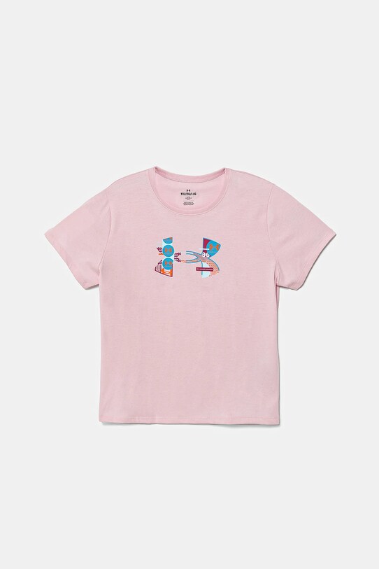 Under Armour t-shirt dziecięcy Big Logo Fill SS pozostałe różowy 1389769