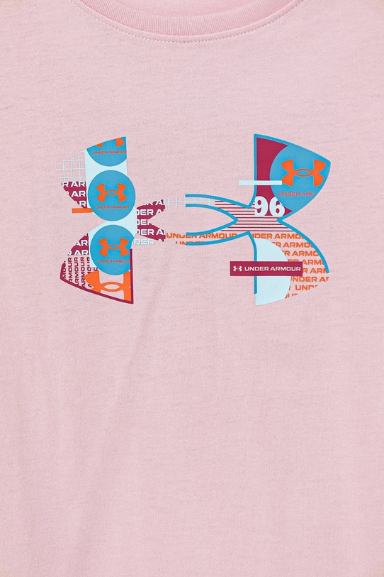 DÍVKA Dětské tričko Under Armour Big Logo Fill SS 1389769 růžová