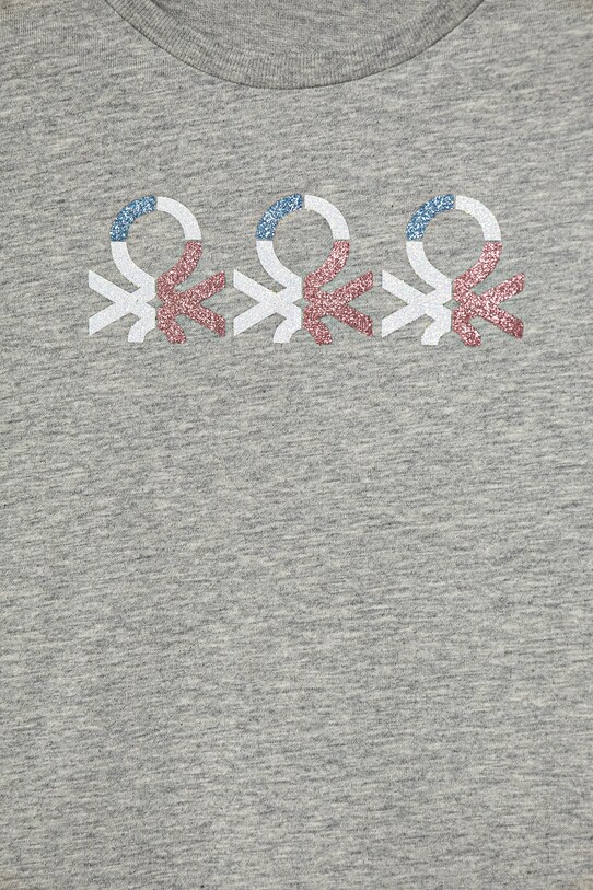 Fete United Colors of Benetton tricou de bumbac pentru copii 3I1XC10MZ.G.Seasonal gri
