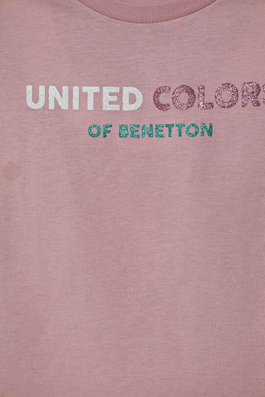 Fete United Colors of Benetton tricou de bumbac pentru copii 3I1XC10MZ.G.Seasonal roz