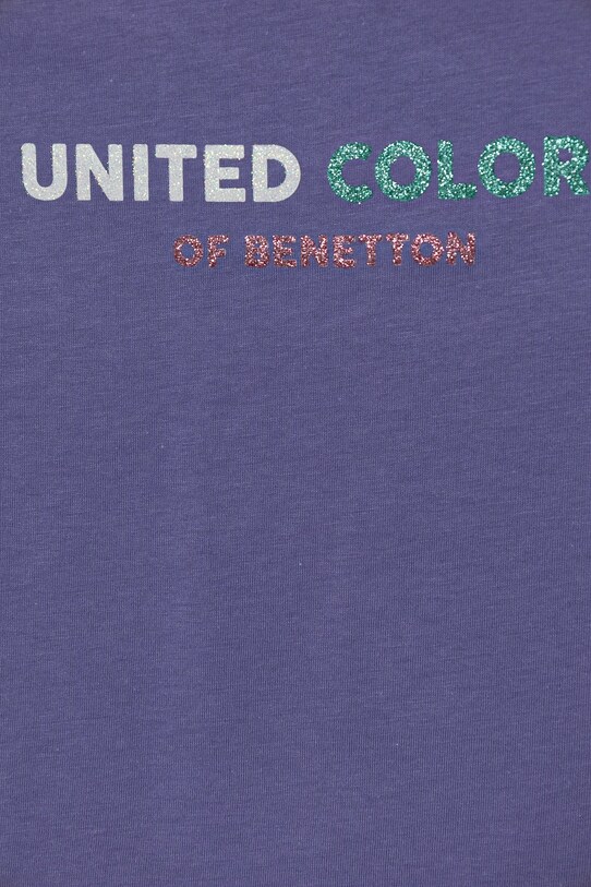Fete United Colors of Benetton tricou de bumbac pentru copii 3I1XC10MZ.G.Seasonal violet