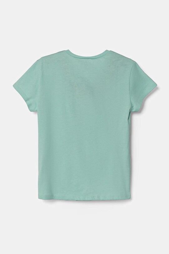 Detské bavlnené tričko United Colors of Benetton 3I1XC10MZ.G.Seasonal tyrkysová SS25