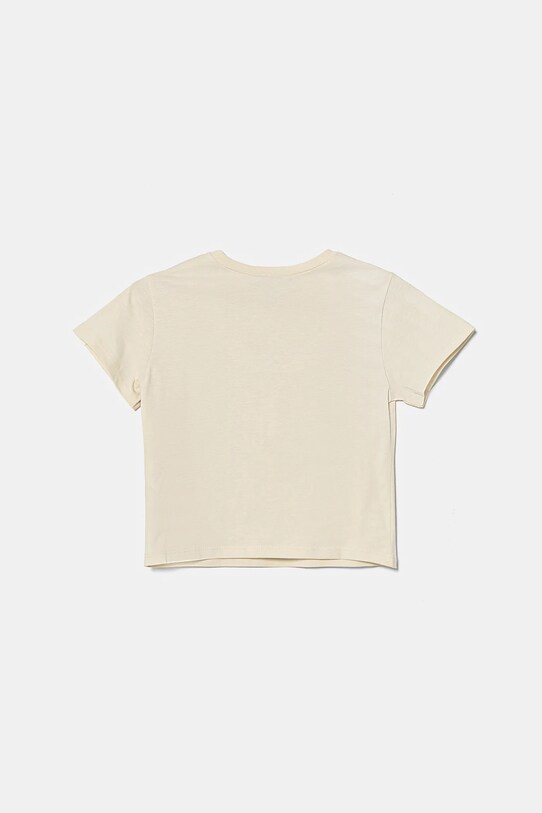 Detské bavlnené tričko United Colors of Benetton 35RYG10HQ.P.Seasonal béžová SS25