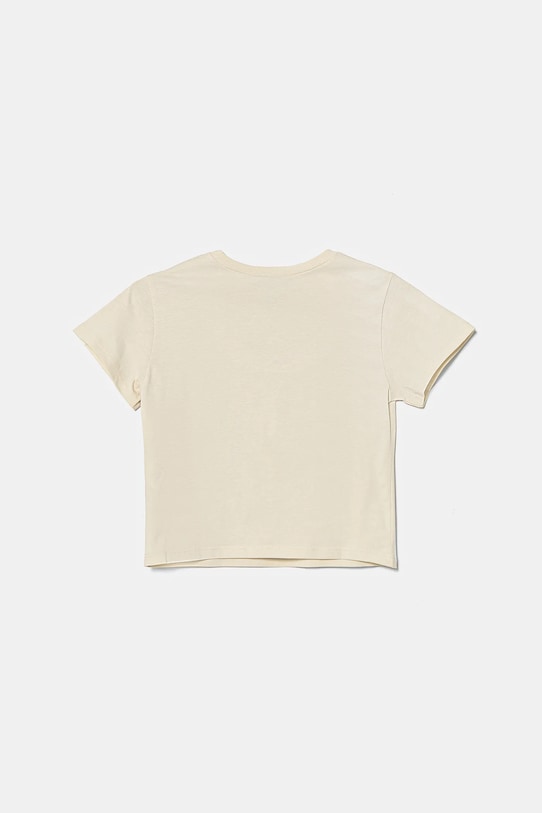 United Colors of Benetton tricou de bumbac pentru copii 35RYG10HQ.P.Seasonal bej SS25