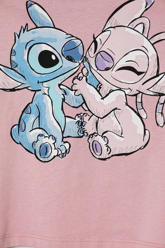 Девочка Детская хлопковая футболка United Colors of Benetton 35RYG10HQ.P.Seasonal розовый