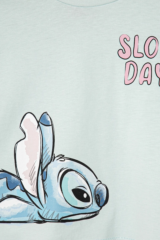 Дівчинка Дитяча бавовняна футболка United Colors of Benetton 35RYG10HQ.P.Seasonal бірюзовий