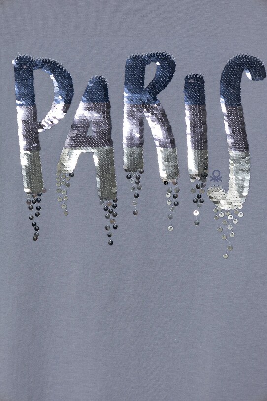 Lány United Colors of Benetton gyerek pamut póló 3I1XC10NY.G.Seasonal kék