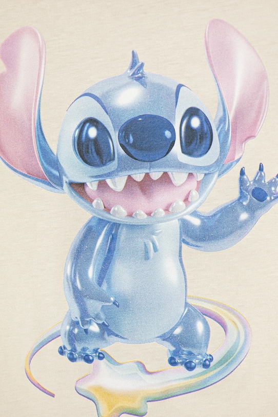 Fete United Colors of Benetton tricou de bumbac pentru copii 35RYC10MV.G.Seasonal bej