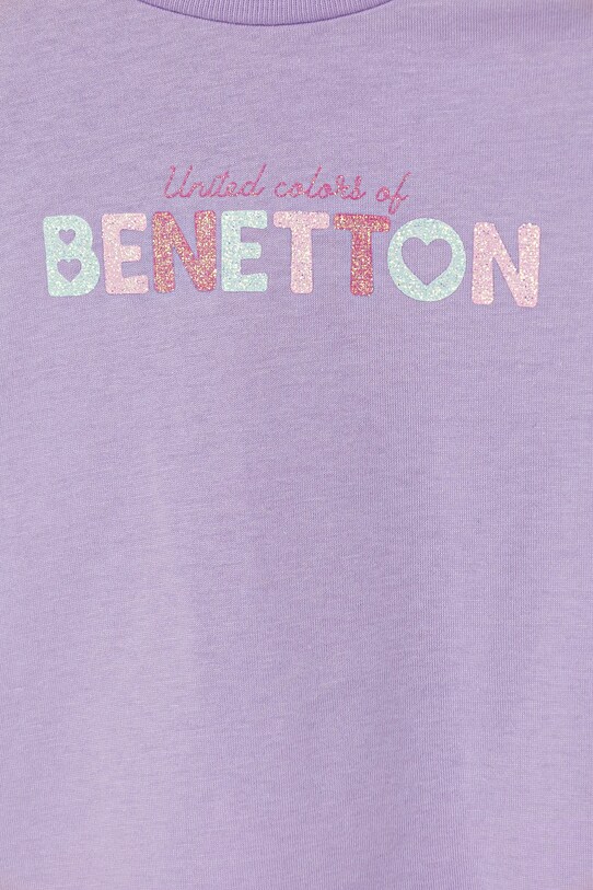 Fete United Colors of Benetton tricou de bumbac pentru copii 3I1XG10HU.P.Seasonal violet
