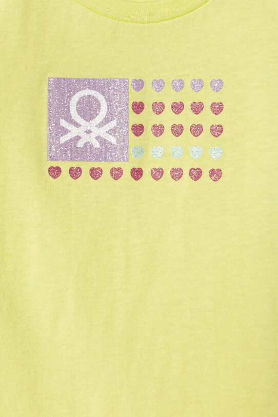 Fete United Colors of Benetton tricou de bumbac pentru copii 3I1XG10HU.P.Seasonal verde