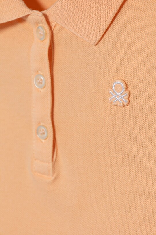 Fete United Colors of Benetton tricou polo copii 3WG9G300A.P.Season.PPYA portocaliu