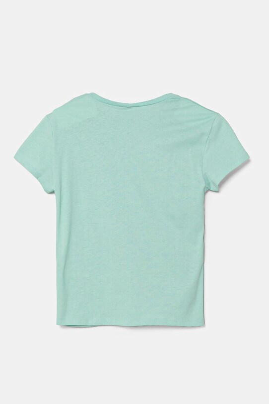Детская хлопковая футболка United Colors of Benetton 3I1XC109V.G.Season.PPYA бирюзовый SS25