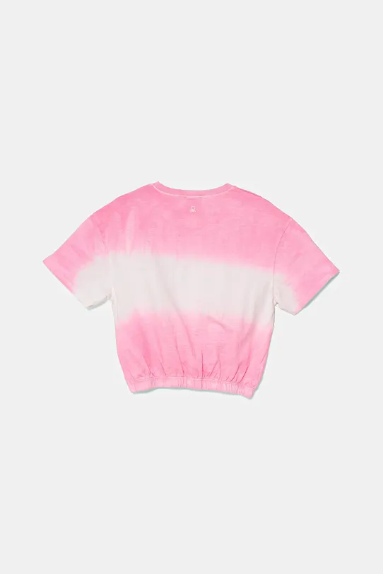 United Colors of Benetton t-shirt bawełniany dziecięcy 3NPDC10OK.G.Seasonal różowy SS25