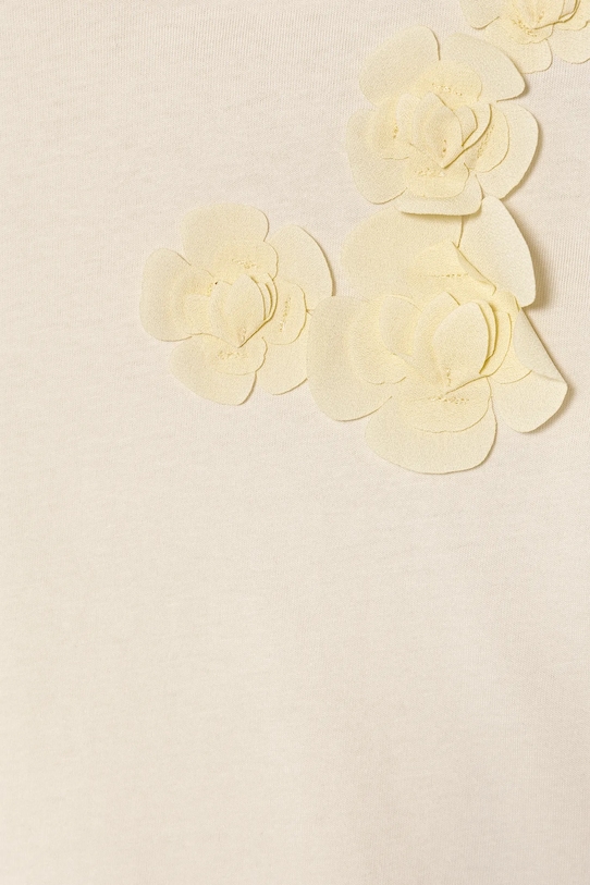 Fete United Colors of Benetton tricou de bumbac pentru copii 3I1XG10IK.P.Seasonal bej