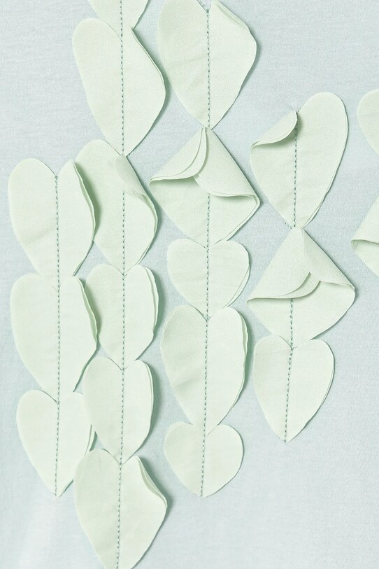 Девочка Детская хлопковая футболка United Colors of Benetton 3I1XG10IK.P.Seasonal бирюзовый