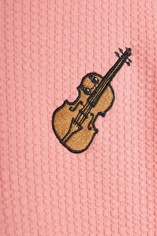 Djevojčice Dječja majica kratkih rukava Mini Rodini Violin 2522011828 roza