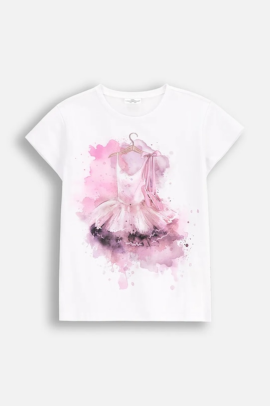 Coccodrillo tricou copii print alb WC5143202VGA
