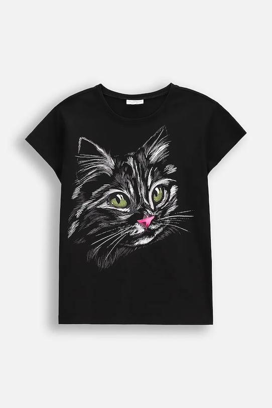 Detské tričko Coccodrillo s elastanom čierna WC5143218VGA