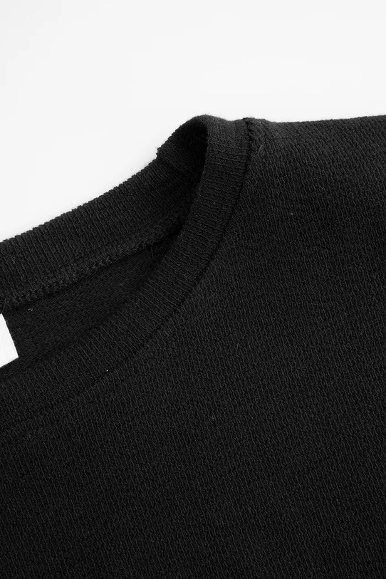 Fete Coccodrillo longsleeve din bumbac pentru copii WC5143104CGJ negru