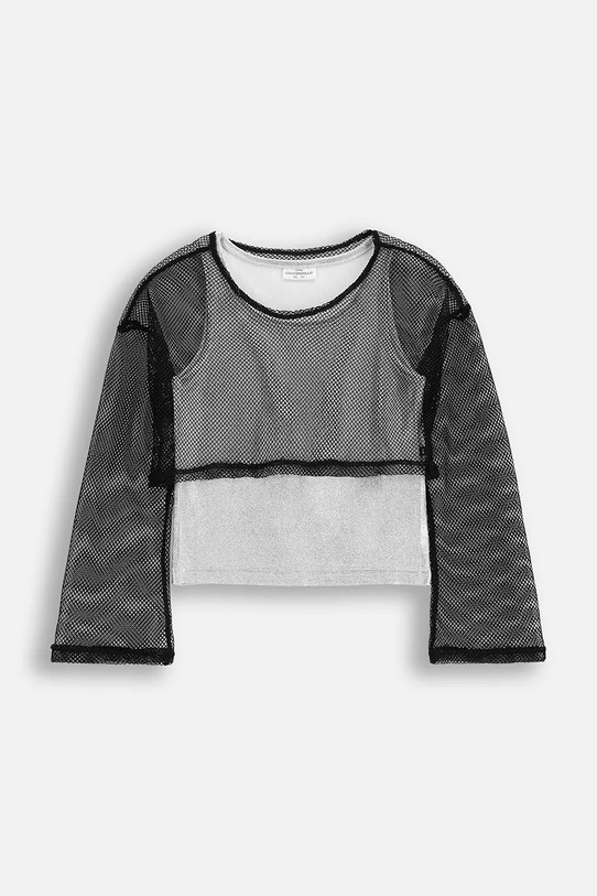 Coccodrillo maglietta a maniche lunghe per bambini tessuto elasticizzato argento WC5143105CGJ