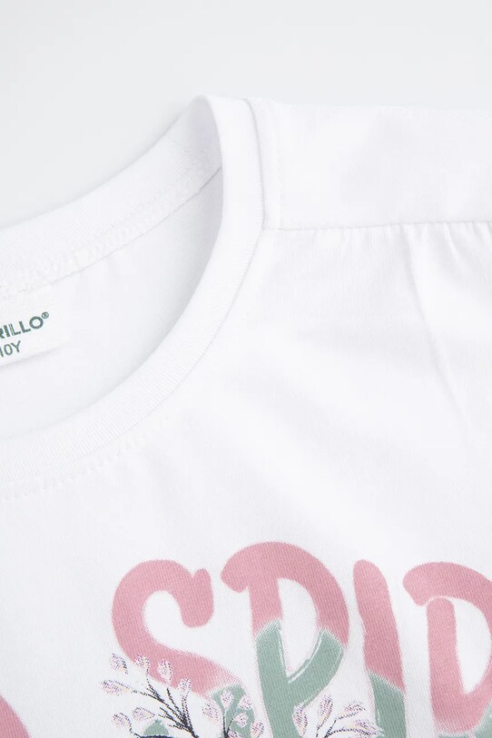 Dziewczynka Coccodrillo t-shirt dziecięcy WC5143204DGJ biały