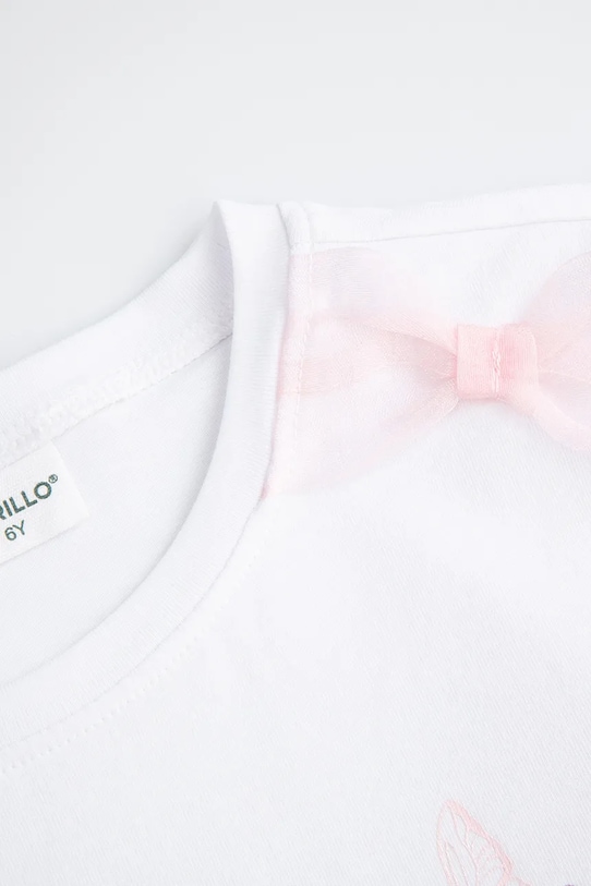 Dziewczynka Coccodrillo t-shirt dziecięcy WC5143202DGK biały