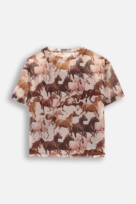 Дитяча футболка Coccodrillo WC5143204NGJ бежевий SS25