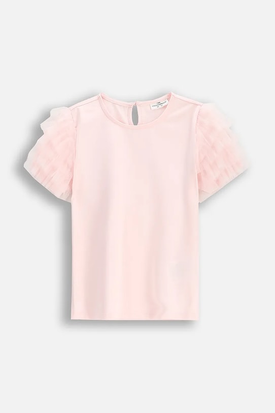 Majica kratkih rukava Coccodrillo bez uzorka roza WC5143202EJG