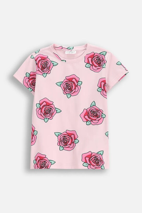 Coccodrillo t-shirt dziecięcy wzorzyste różowy WC5143210VGB