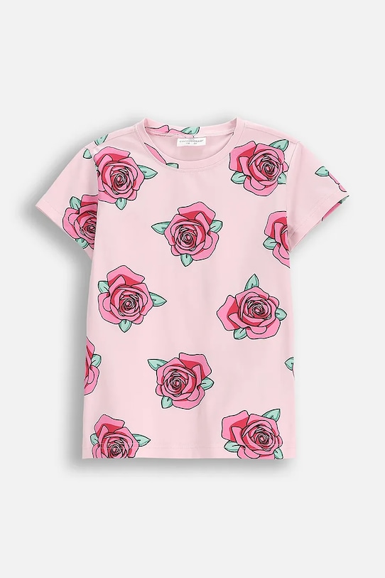 Coccodrillo t-shirt dziecięcy wzorzyste różowy WC5143210VGB