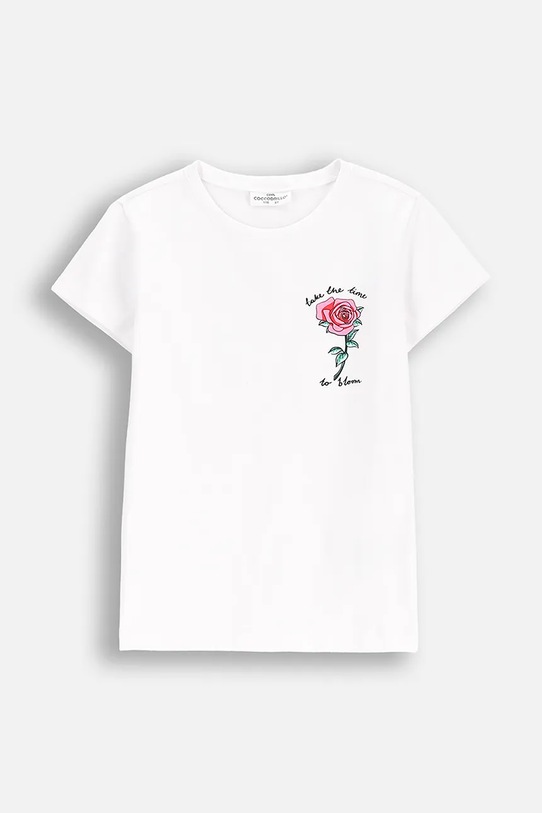 Coccodrillo t-shirt dziecięcy z elastanem biały WC5143211VGB