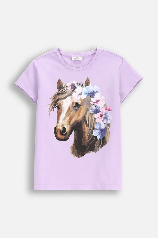 Coccodrillo tricou pentru copii cu două fețe print violet WC5143222VGB