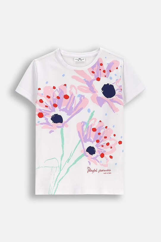 Coccodrillo tricou print alb WC5143210VGC