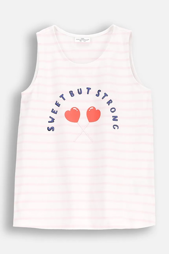 Coccodrillo top dziecięcy z elastanem różowy WC5143303VGC