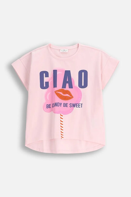 Coccodrillo tricou print roz WC5143201HGJ