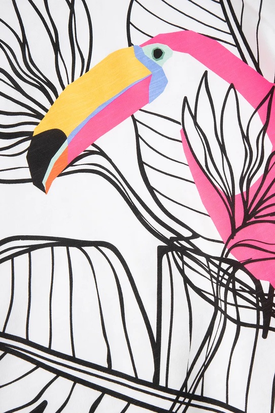 Coccodrillo t-shirt bawełniany dziecięcy biały WC5143201TGJ