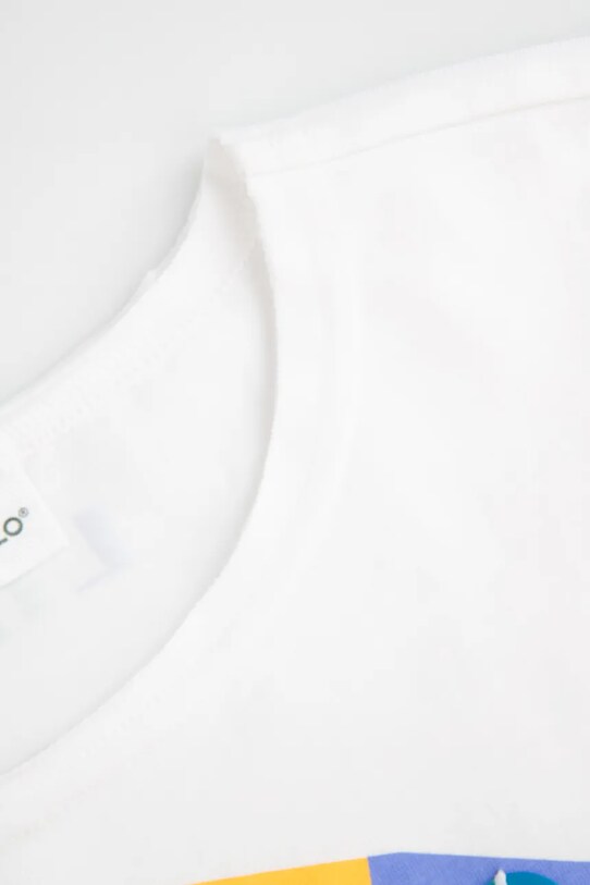 DÍVKA Dětské tričko Coccodrillo WC5143201TGK bílá