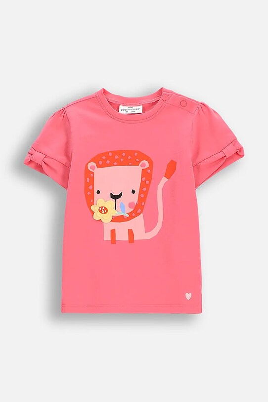 Coccodrillo tricou bebe print roz WC5143203TGN