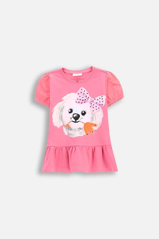 Kratka majica Coccodrillo Bombaž roza WC5143202FGK