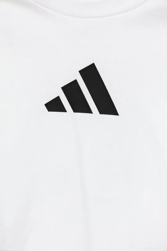Dievča Detské bavlnené tričko adidas JD1317 biela