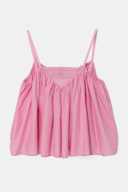 Pinko bluzka bawełniana dziecięca KFTO002.0.CA005 różowy SS25