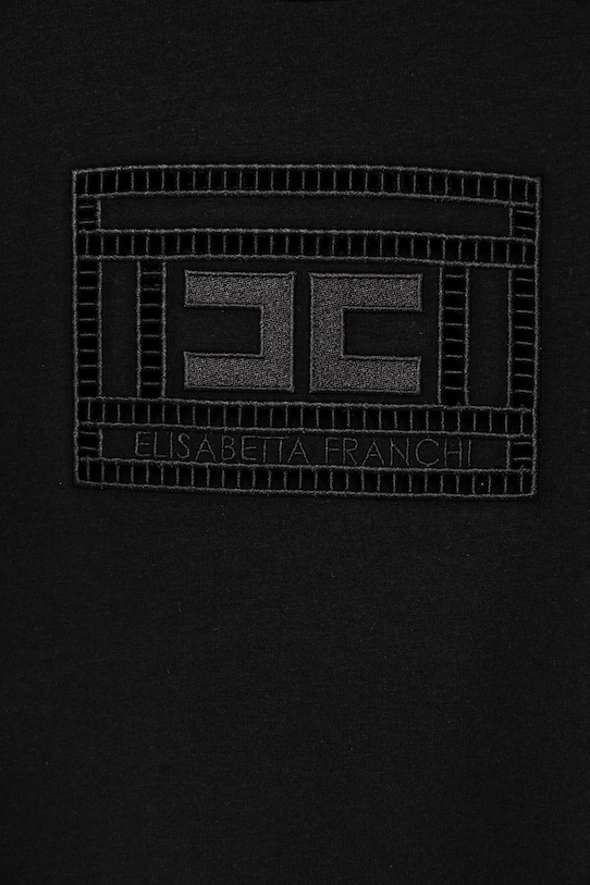 Fete Elisabetta Franchi tricou copii EFTS228.0.JE006 negru
