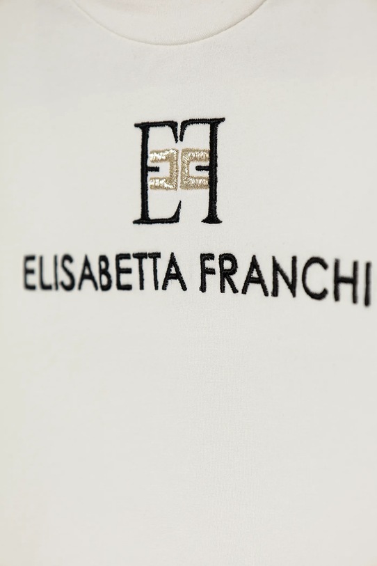 Fete Elisabetta Franchi tricou copii EFTS229.0.JE006.98.128 alb