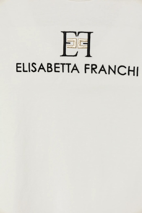 Dievča Detské tričko Elisabetta Franchi EFTS229.0.JE006.140.158 biela