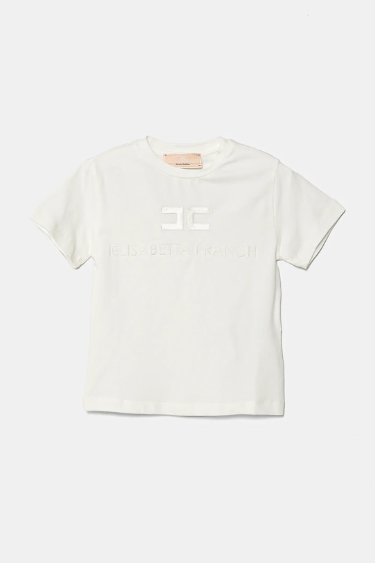 Elisabetta Franchi maglietta per bambini tessuto elasticizzato bianco EFTS231.0.JE006.98.128