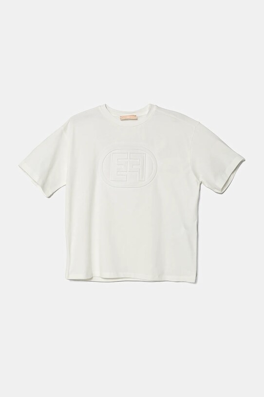 Elisabetta Franchi tricou copii uni alb EFTS233.0.JE006.140.158