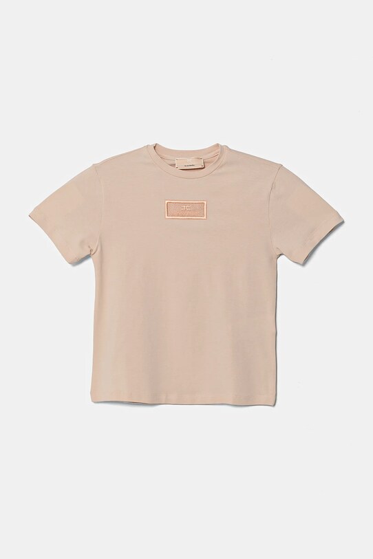 Elisabetta Franchi tricou copii imprimeu bej EFTS235.0.JE006.98.128