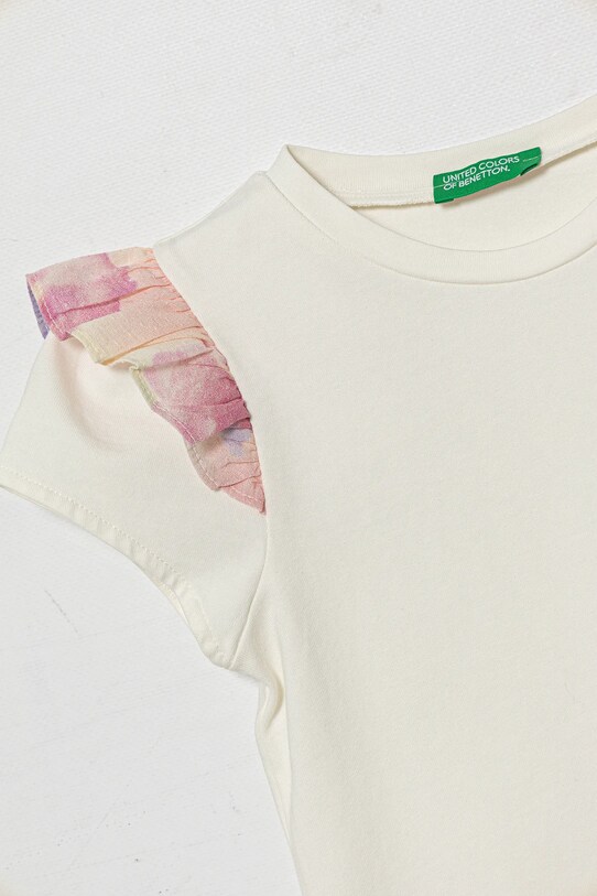 Fete United Colors of Benetton tricou copii 3P4ZG10IV.P.Seasonal bej