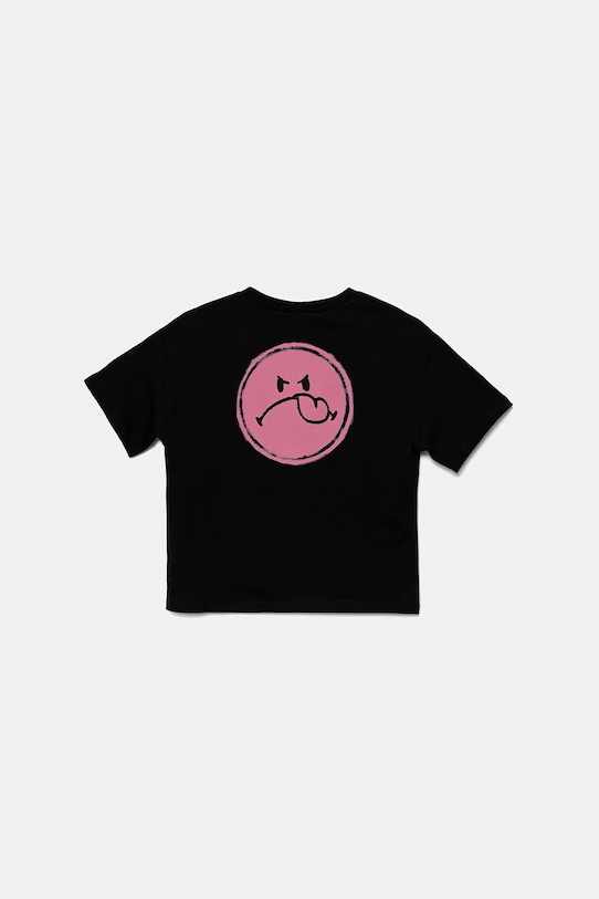 United Colors of Benetton tricou de bumbac pentru copii 3I1XC10NQ.G.Seasonal negru SS25